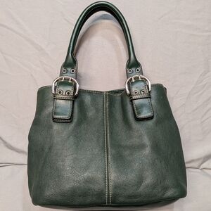 Soft Leather, Hunter Green, Top Handle, Satchel Style Bag/Purse